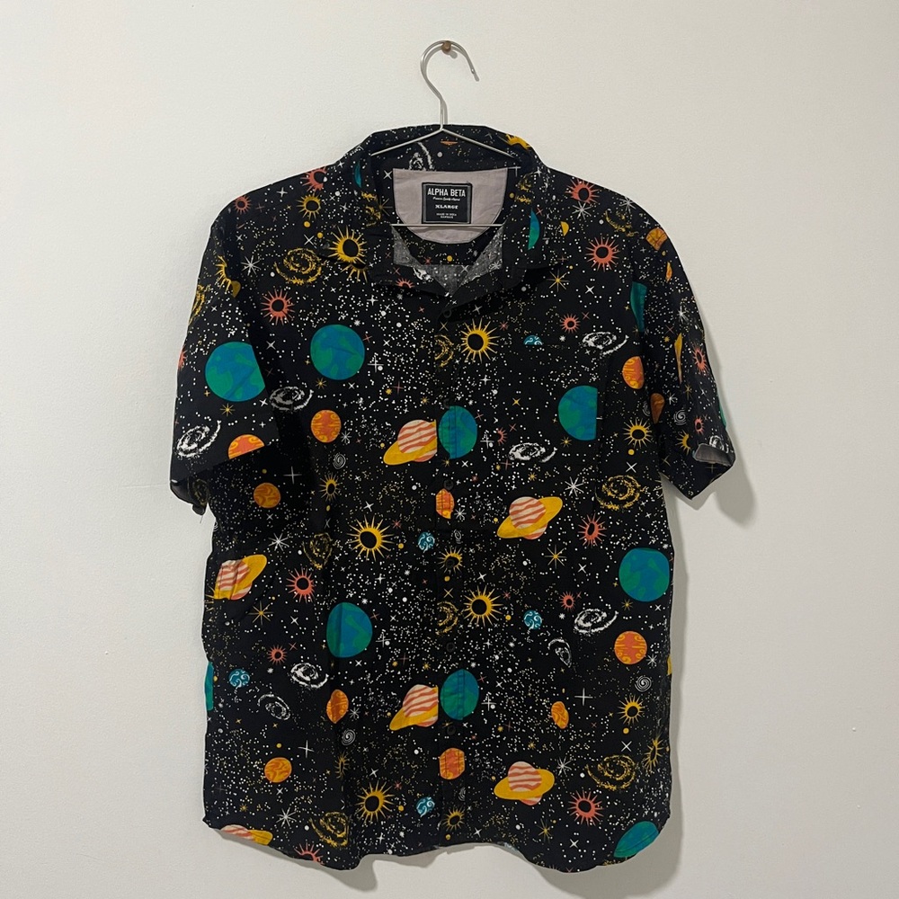 Alpha beta printed shirt
